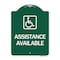 Signmission Assistance Available W/ Handicap, Green & White Aluminum Sign, 18" x 24", GW-1824-24332 A-DES-GW-1824-24332 - alternate 1
